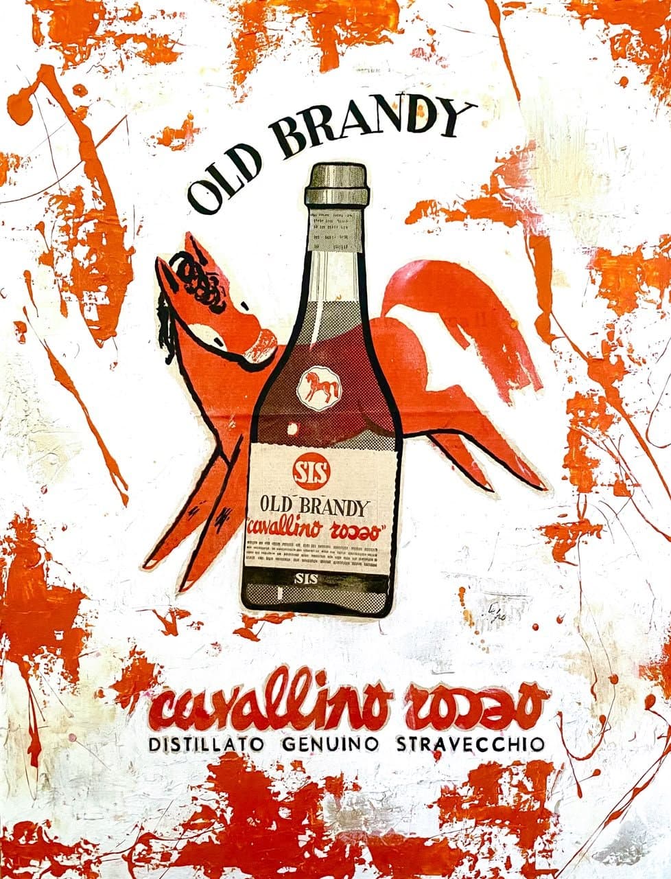 Old Brandy — técnica mixta