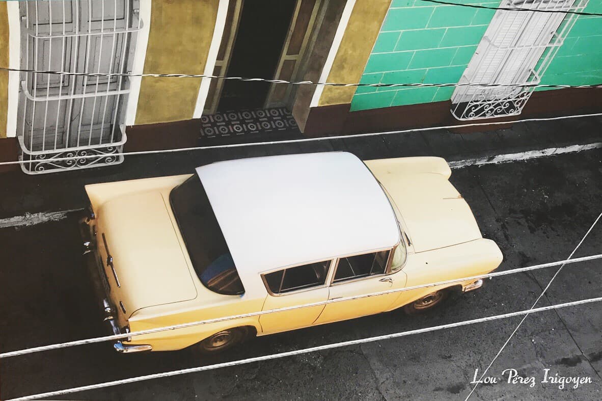 La Habana, Cuba — Photograph intervened with watercolour and acrylic