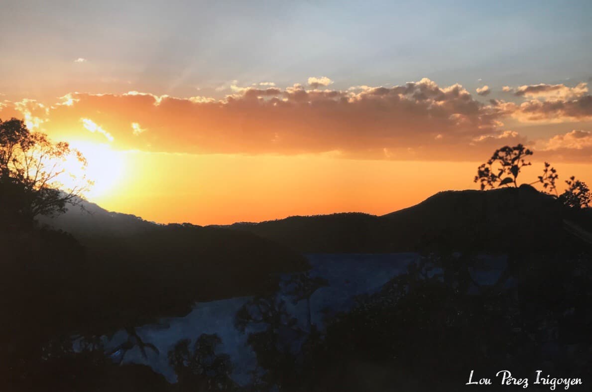 Valle de Bravo, Mexico — Photograph intervened with watercolour and acrylic