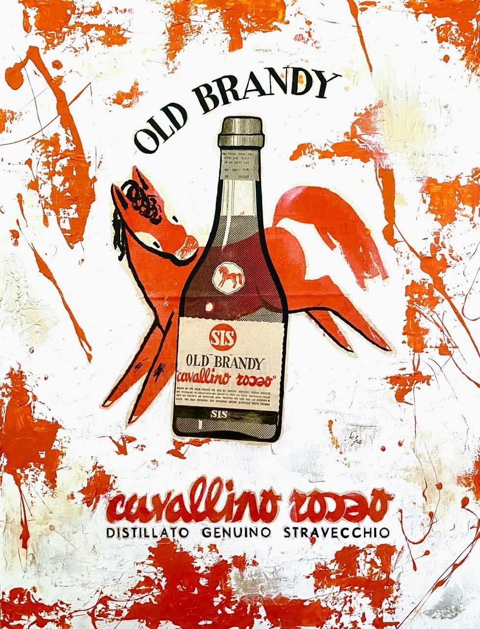 Old Brandy, técnica mixta, obra de Lourdes Pérez